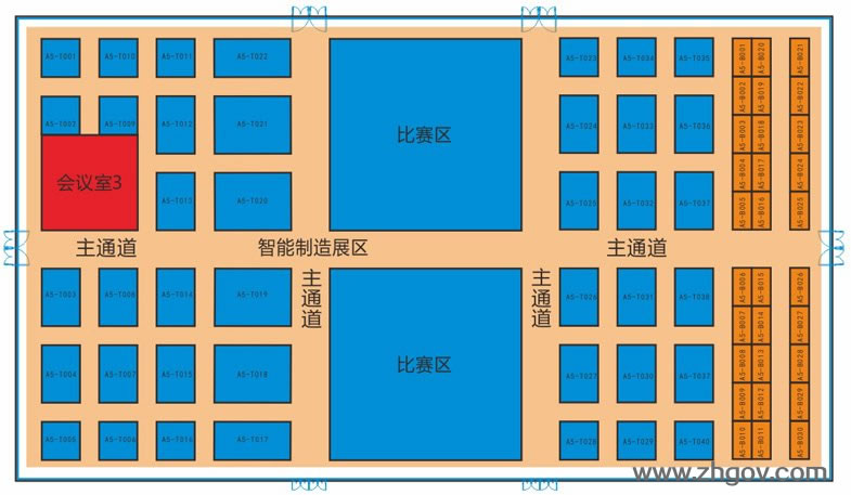 2016“互聯網+”博覽會展覽館：五號展覽館（比賽區、智能制造展區）